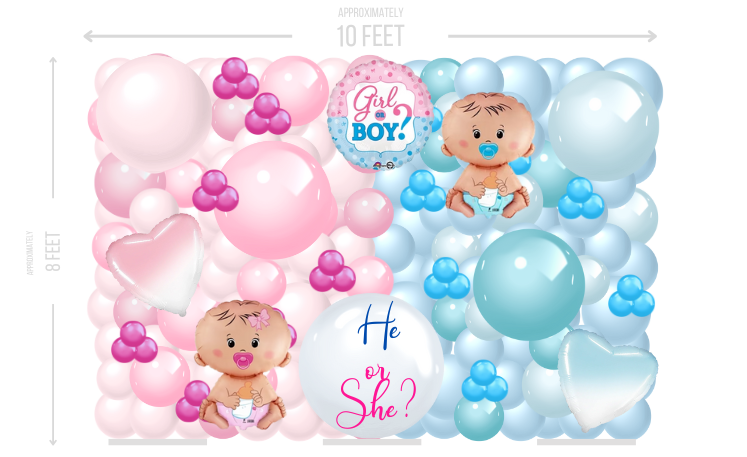 Gender Reveal Wall Fancy Large
