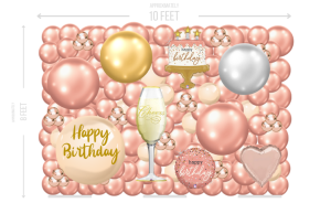 Rose Gold Wall Fancy Large