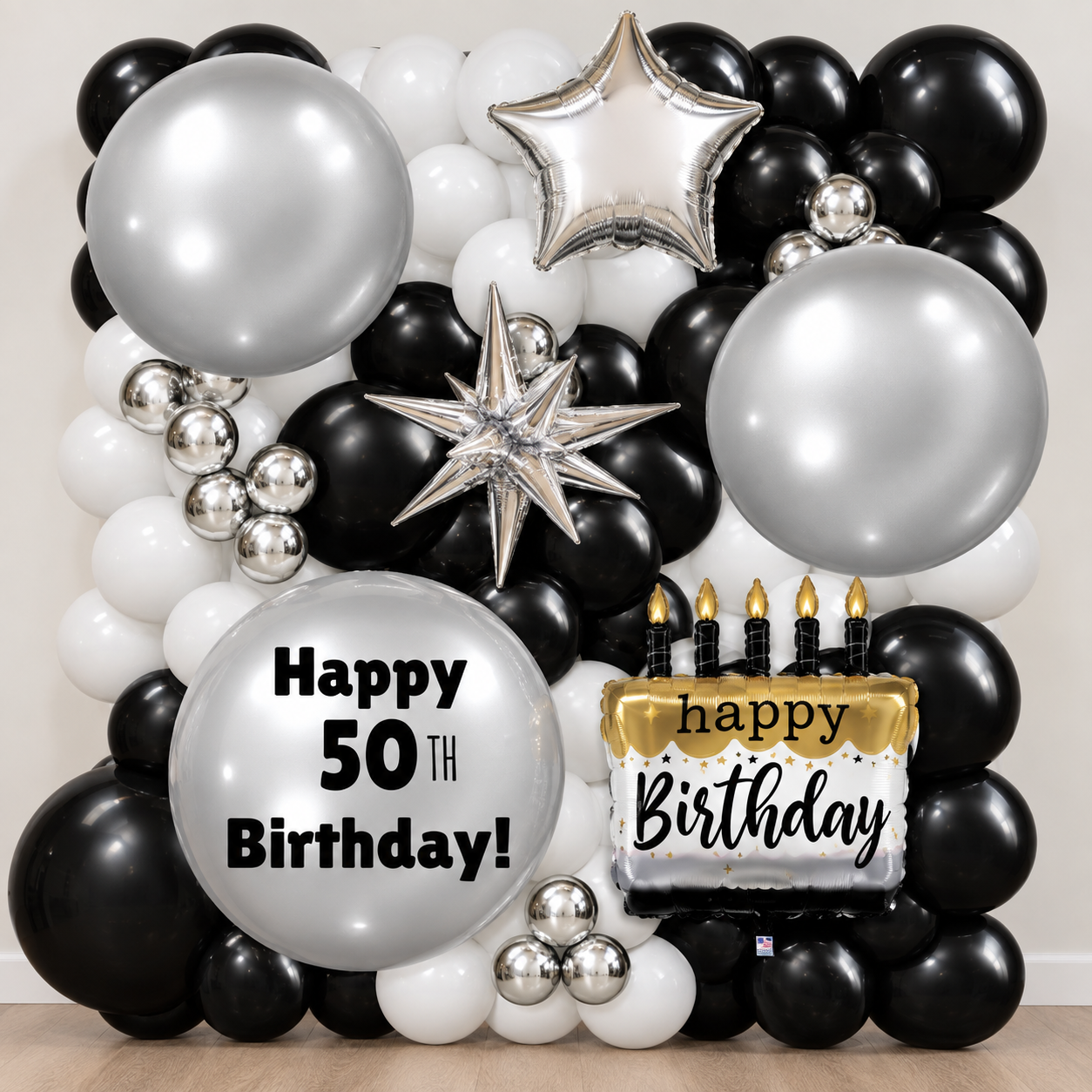 Black and White Balloon Wall - Fancy - Image 2