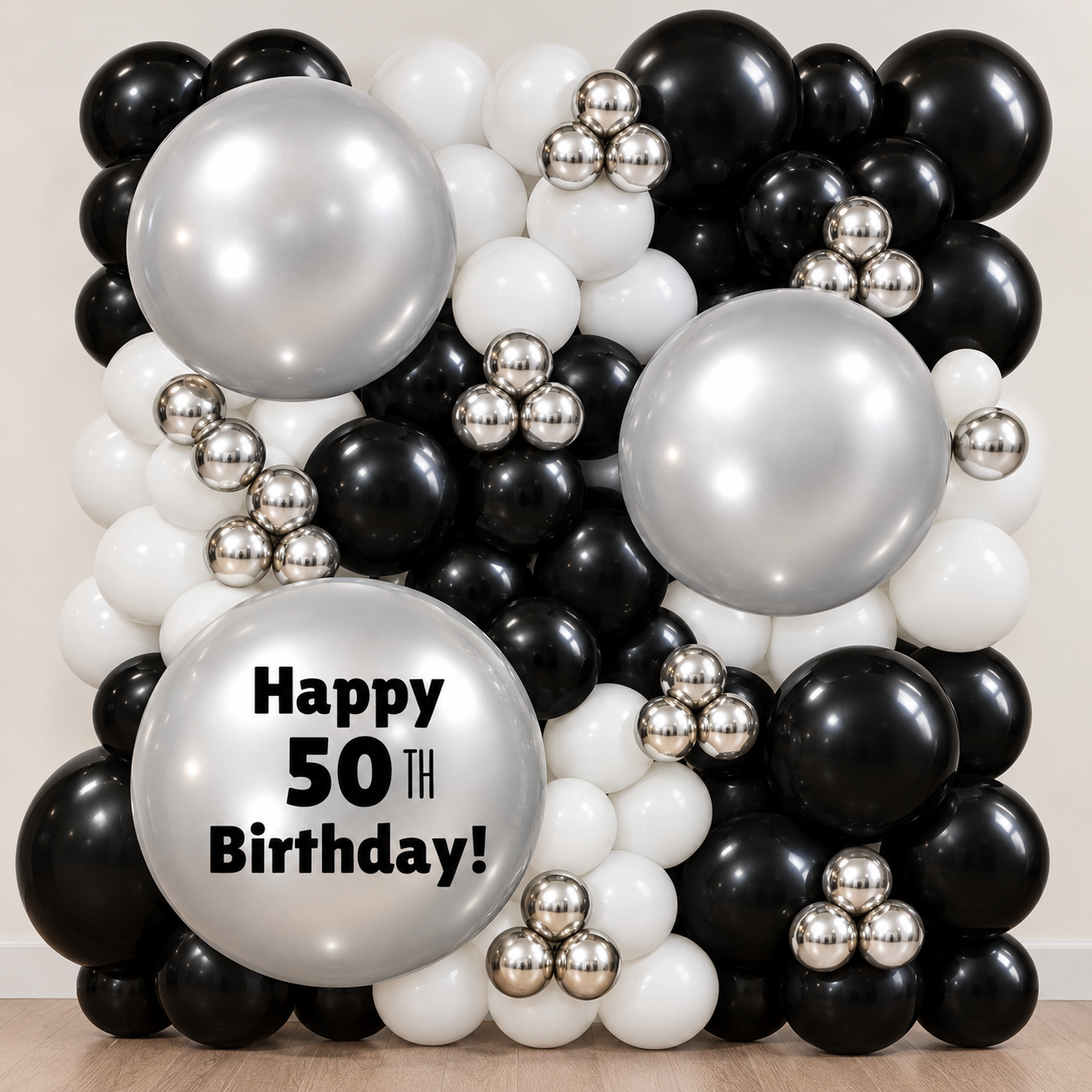Black and White Balloon Wall - Simple - Image 2