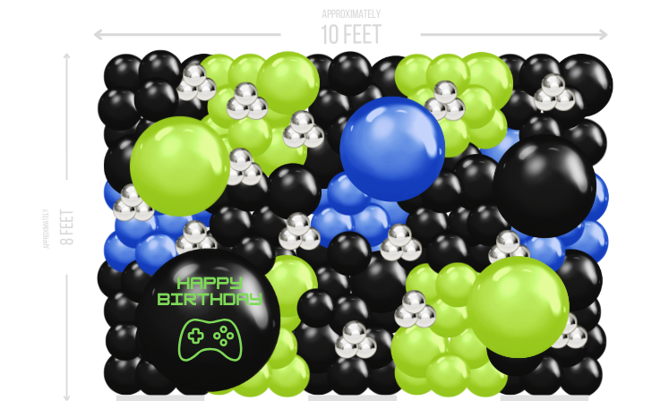 Video Game Balloon Wall - Simple