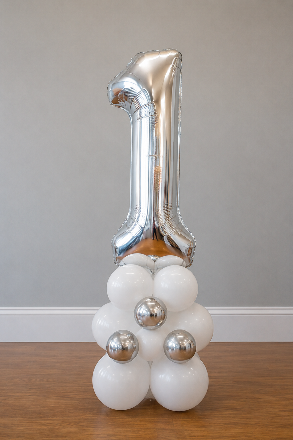 White Number Sculpture
