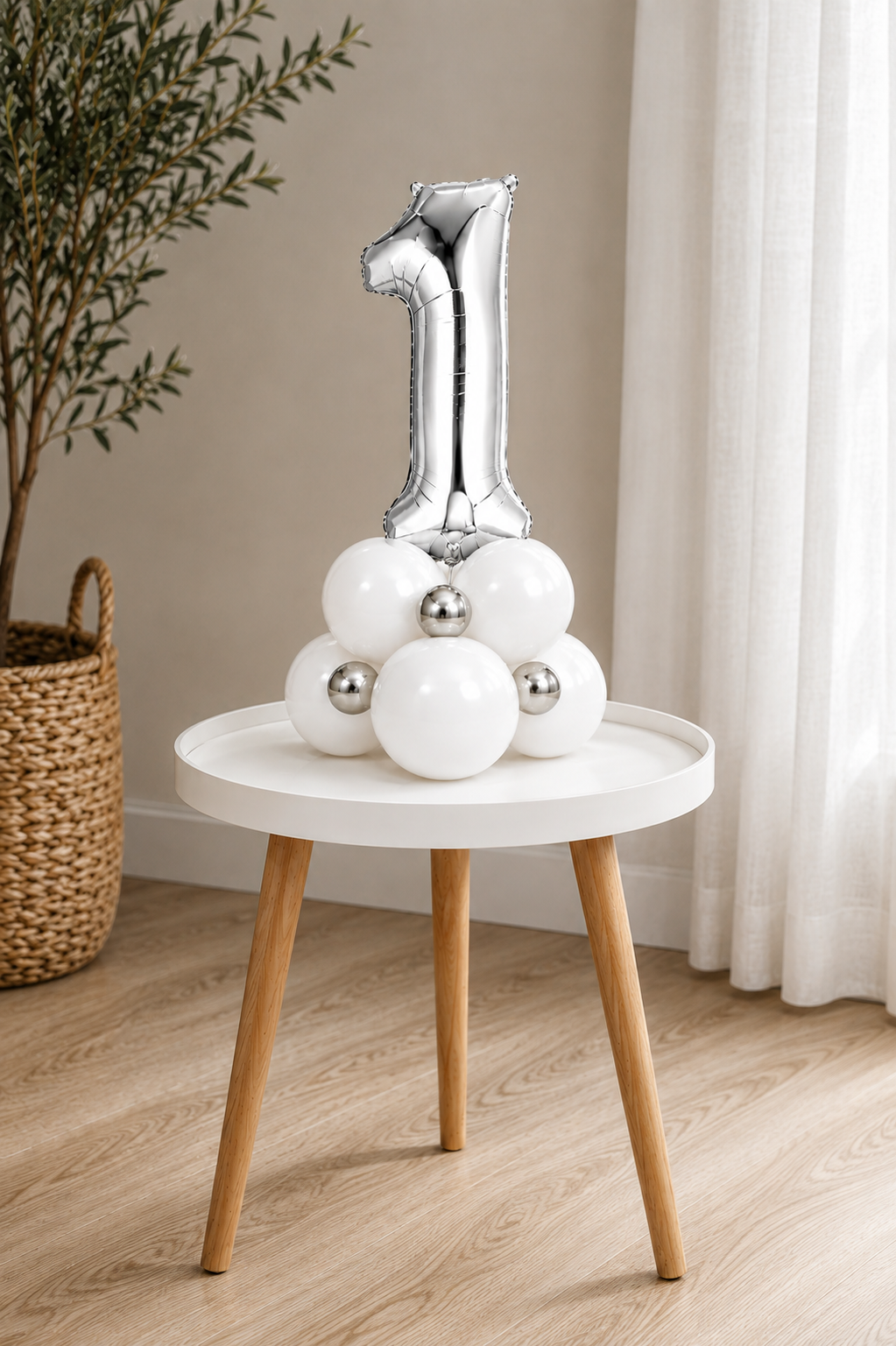 White Number Sculpture - Image 2