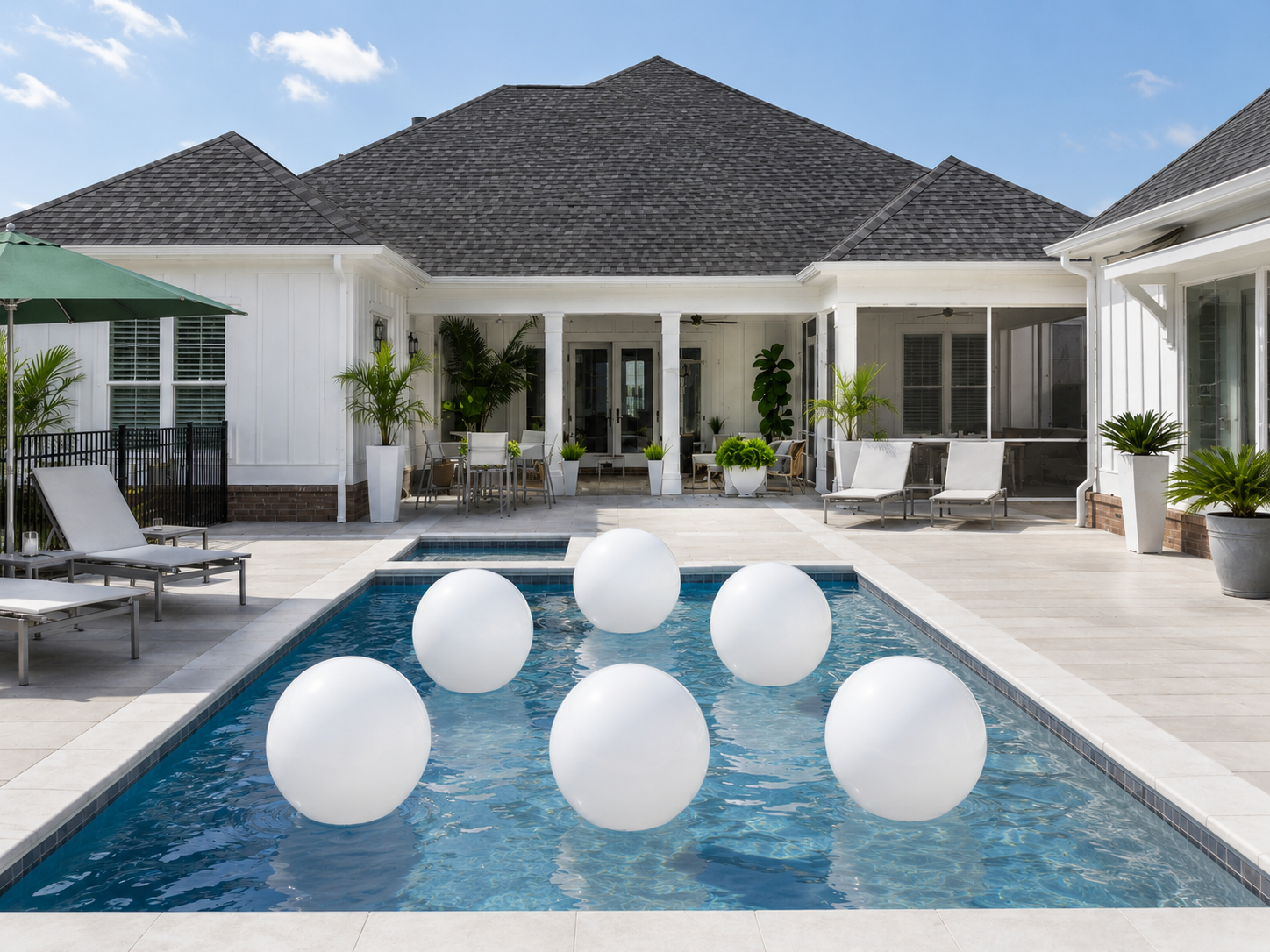 White Pool Balloons - Image 2